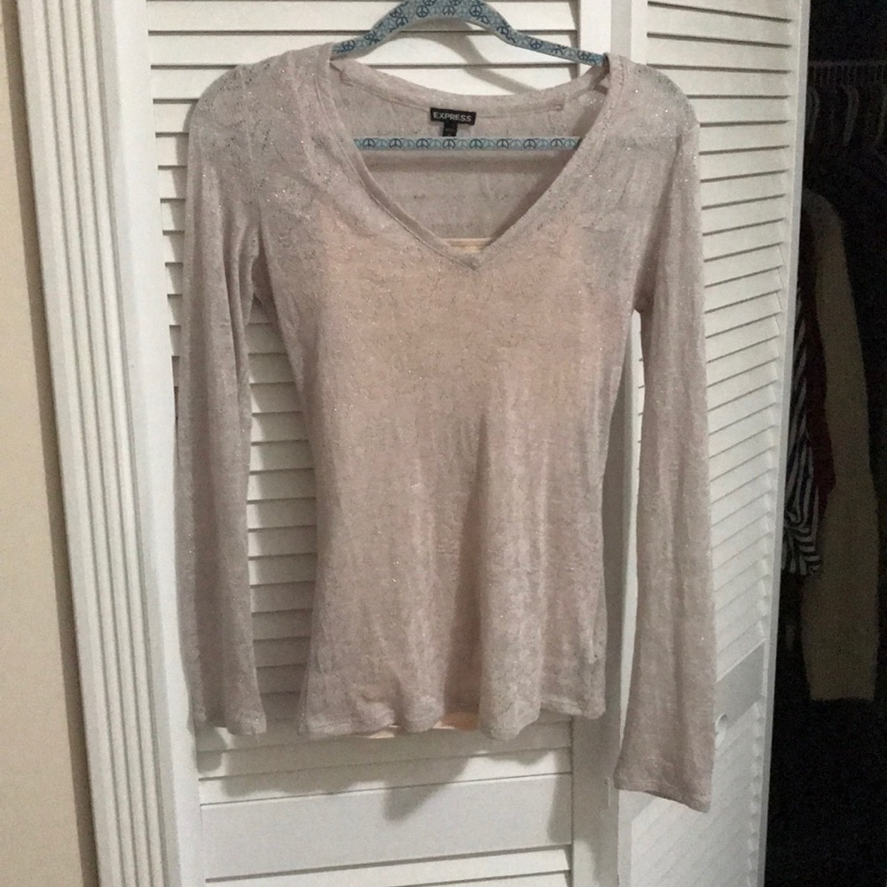 ✨ Glitter pink sheer sweater w/ cami!! ✨